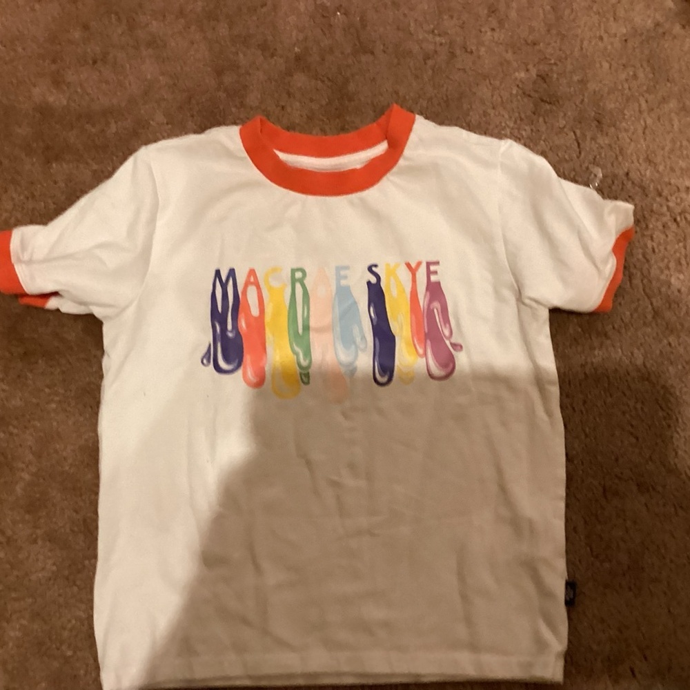 Colorful Kids T-Shirt with Orange Trim